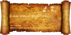 Laurinecz Klára névjegykártya