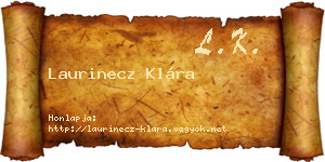 Laurinecz Klára névjegykártya